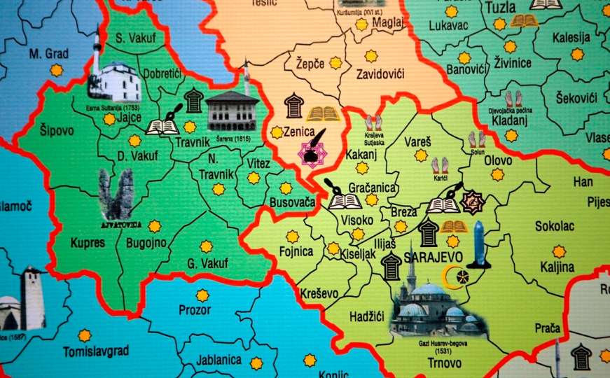  Ef. Vahid Arnaut izradio mapu muftiluka i medžlisa Islamske zajednice BiH